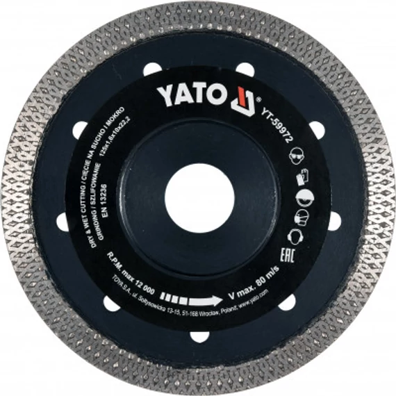 Yato Gyémantvágó tárcsa 125x10x22.2mm