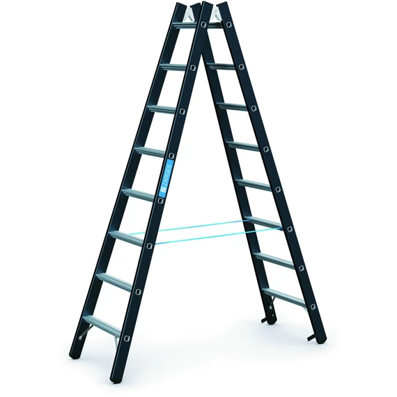 Zarges Megastep B kétoldalas állólétra, alu, 2x8 fokos, 2.27m