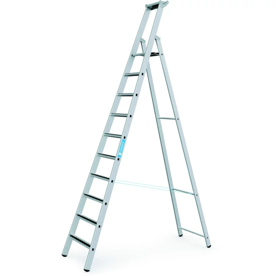 Zarges R13step S lépcsős állólétra, alu, 10 fokos, 2.64m