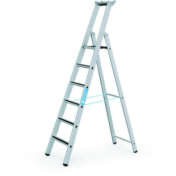 Zarges R13step S lépcsős állólétra, alu, 6 fokos, 1.59m