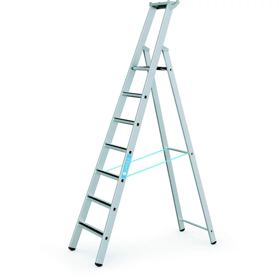 Zarges R13step S lépcsős állólétra, alu, 7 fokos, 1.85m