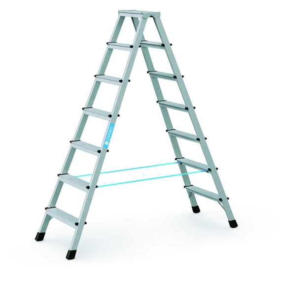 Zarges XLstep B kétoldalas állólétra, alu, 2x7 fokos, 1.74m
