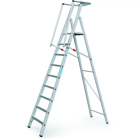 Zarges ZAP Safemaster S dobogós létra, alu, 9 fokos, 2.34m