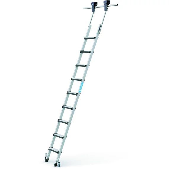 Zarges Comfortstep Trec LH guruló polclétra, alu, 9 fokos, 2.83m