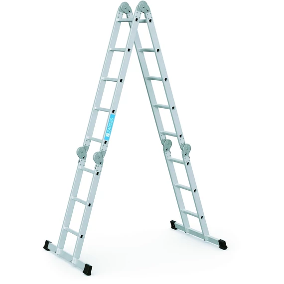 Zarges Multitec M sokcélú létra, alu, 2x3+2x5 fokos, 4.74m