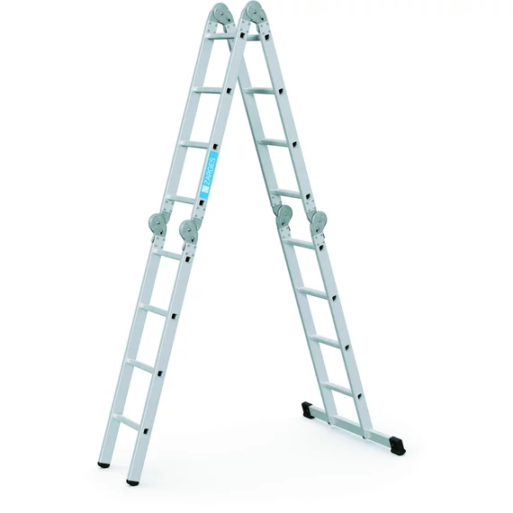 Zarges Multitec M sokcélú létra, alu, 4x4 fokos, 4.74m