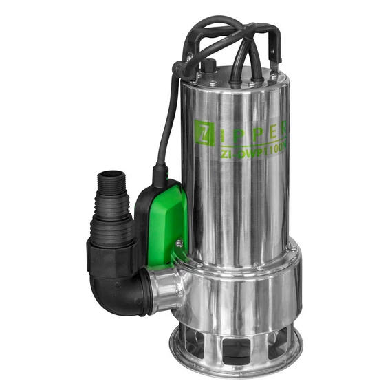 Zipper ZI-DWP1100N saválló szennyvíz szivattyú 1100W 