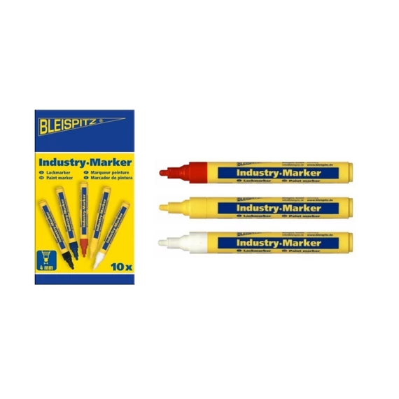 BLEISPITZ festékes, ipari jelölőfilc d4,0mm piros 10db No.0488