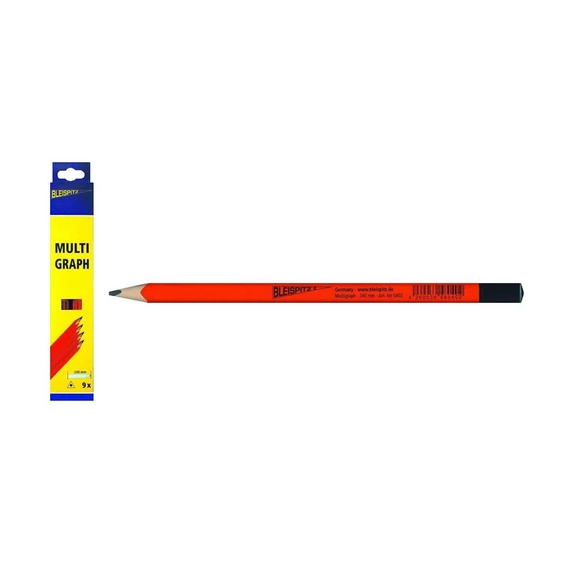 BLEISPITZ Multigraph jelölőceruza 240mm 7B 9db No.0396
