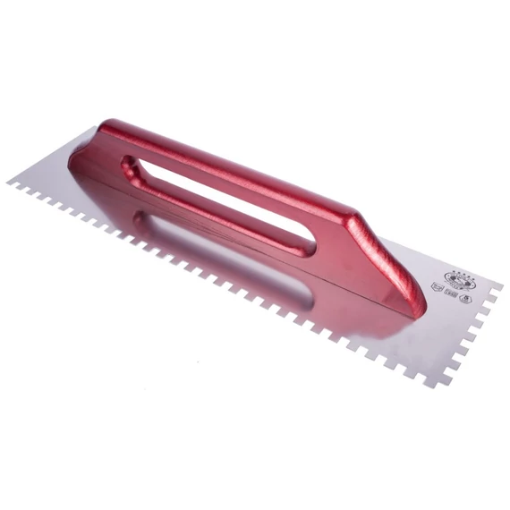 Svájci glettelő fogazott INOX E6 130x480mm Profi