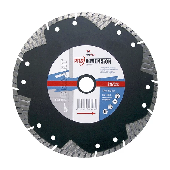 TOROFLEX PRO DIMENSION gyémánttárcsa 180x22,2/SH8