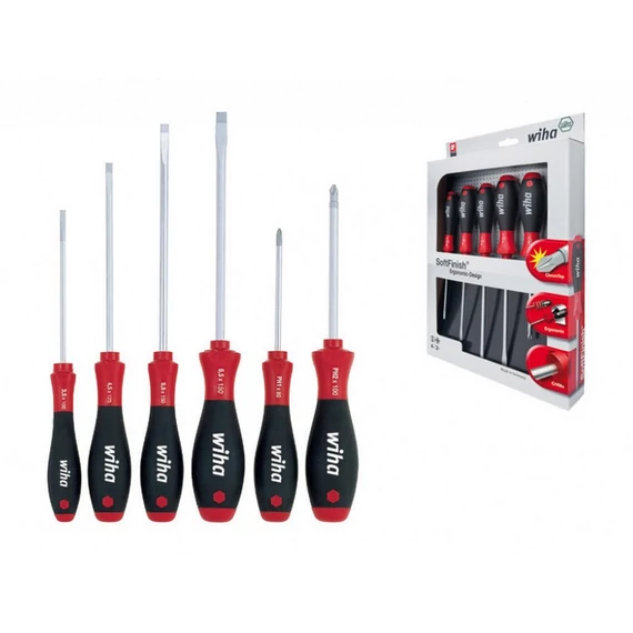 WIHA SoftFinish csavarhúzó készlet 6r. SL+PH 302HK6SO/No.07152