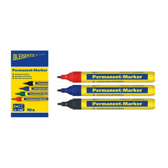 BLEISPITZ jelölőfilc d1,5-3,0mm fekete 10db No.0631