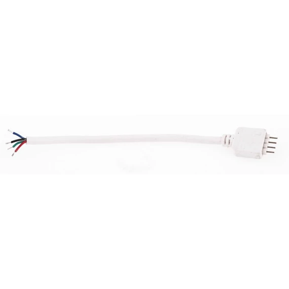 Avide csatlakozó kábel apa színes LED szalaghoz, fehér, 12V, 4PIN