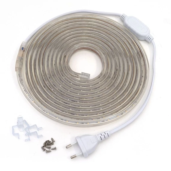 Avide LED szalag, kültéri, 4.8W, 220V, 4000K, 5m