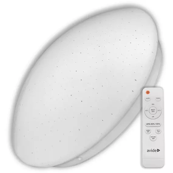Avide Stella mennyezeti LED lámpa távirányítóval, szabályozható, 80W, 76x12cm