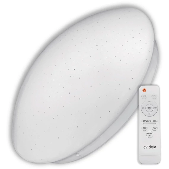 Avide Stella mennyezeti LED lámpa távirányítóval, szabályozható, 80W, 76x12cm