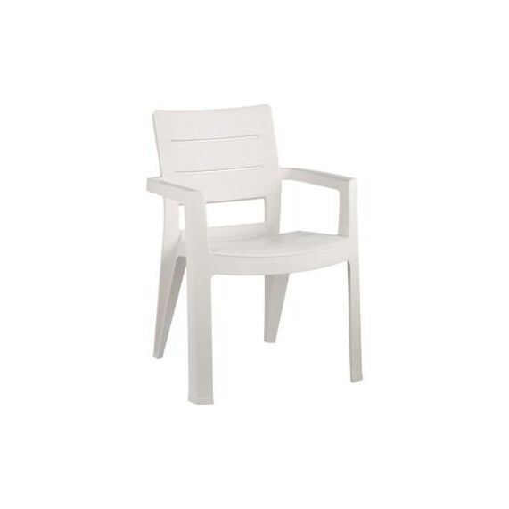 Allibert Ibiza kartámaszos műanyag kerti szék, fehér