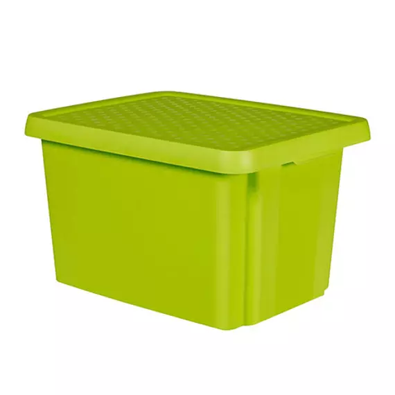 Curver Essentials tároló doboz fedővel, zöld, 26L