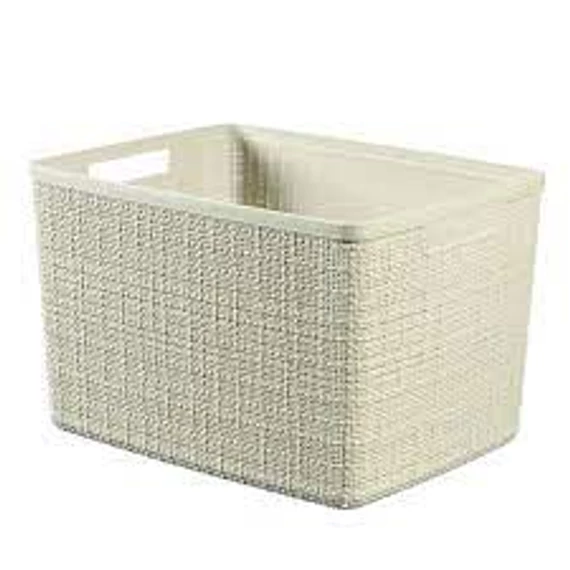 Curver Jute ruhakosár, 46L, törtfehér