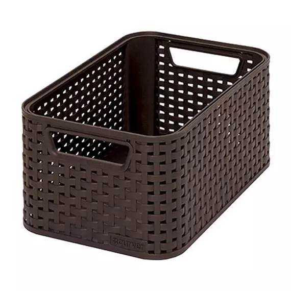 Curver Style rattan hatású kosár, barna, 7L