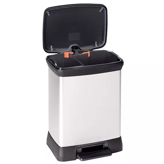 Curver Duo Deco pedálos szelektív szemetes 10l+18l