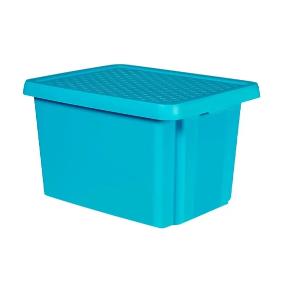 Curver Essentials tároló doboz tetővel, világoskék, 45l