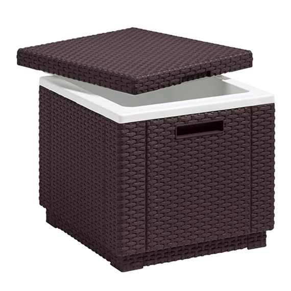 Allibert Ice Cube műrattan kerti hűtőláda