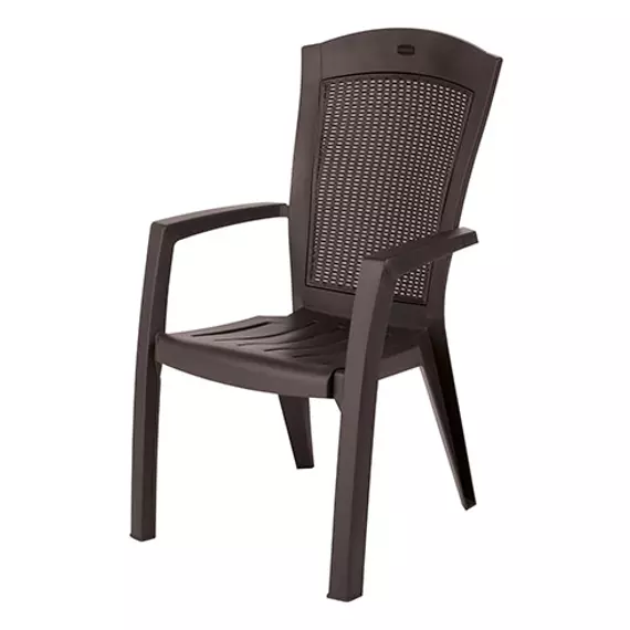 Keter Minnesota kerti szék, kartámaszos, műanyag, sötétbarna, 61x65x99cm