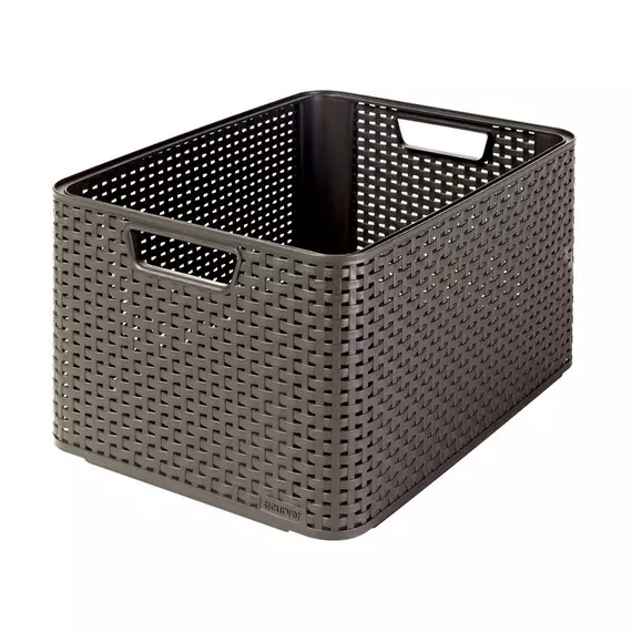 Curver Style rattan hatású kosár, barna, 30L