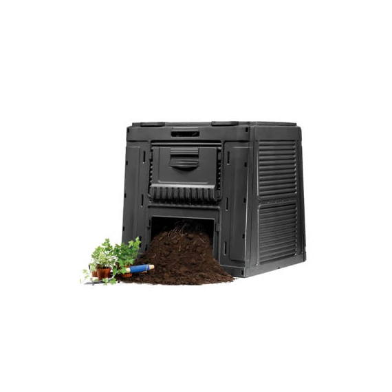Keter E-Composter komposztáló aljzattal, műanyag, fekete, 470L