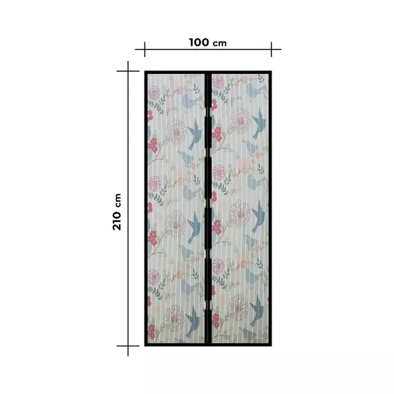 Delight szúnyogháló függöny ajtóra, mágneses, madaras, 100x210cm