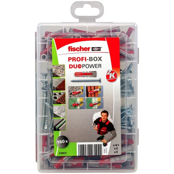 Fischer DuoPower profi box, dübellel és csavarral 80db