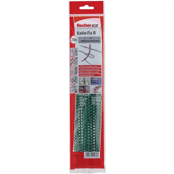 Fischer CableFix kábelkötegelő, zöld, 8x80x375mm, 20db
