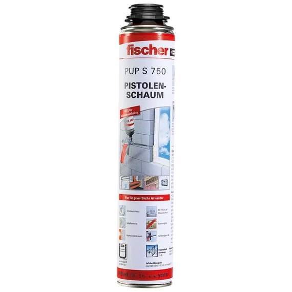 Fischer PUP S 750 B2 egykomponensű pisztolyhab, 750ml