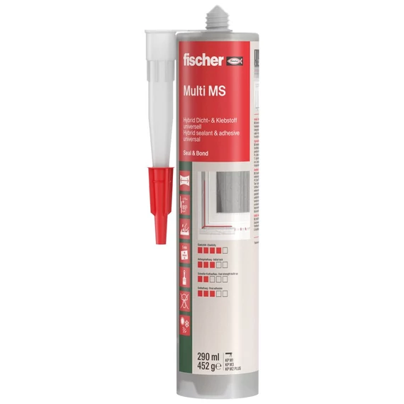 Fischer KD-290 tömítőragasztó, szürke 290ml
