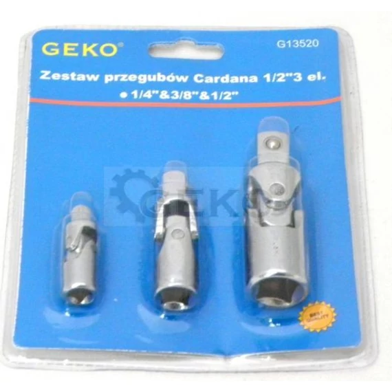 GEKO Univerzális kardáncsukló szett 3db (1/2", 3/8", 1/4")