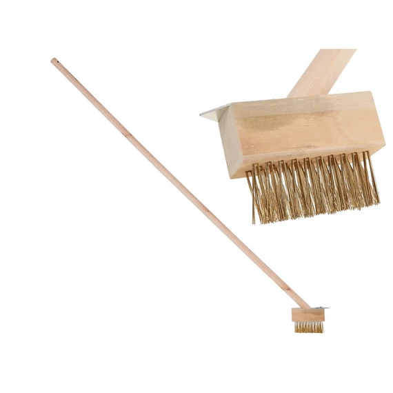 Keltin K00036 drótkefe kaparóval térkőhöz fa nyéllel, 85mm