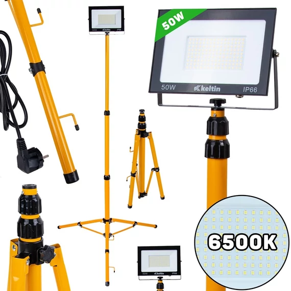 Keltin K02065 reflektor, állvánnyal, 50W, 6500K, 1.6m