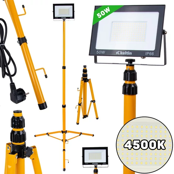 Keltin K02066 reflektor, állvánnyal, 50W, 4500K, 1.6m