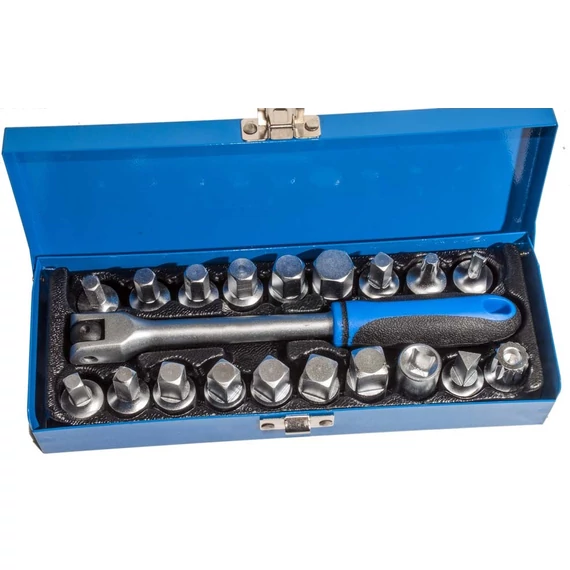 MK-Tools olajleeresztő dugókulcs készlet, 3/8", 20db