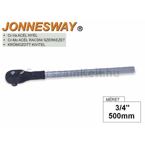Jonnesway Profi Racsnis Hajtókar 3/4" / 500mm / 24fog