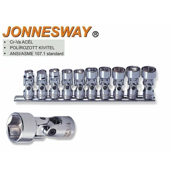 Jonnesway Profi Flexi Dugókulcs Készlet 3/8" 10db-os