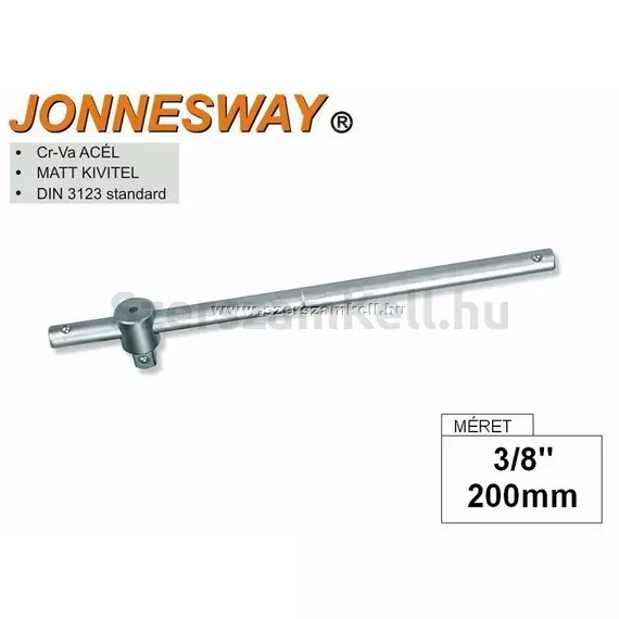 Jonnesway T-hajtószár 3/8" 200mm