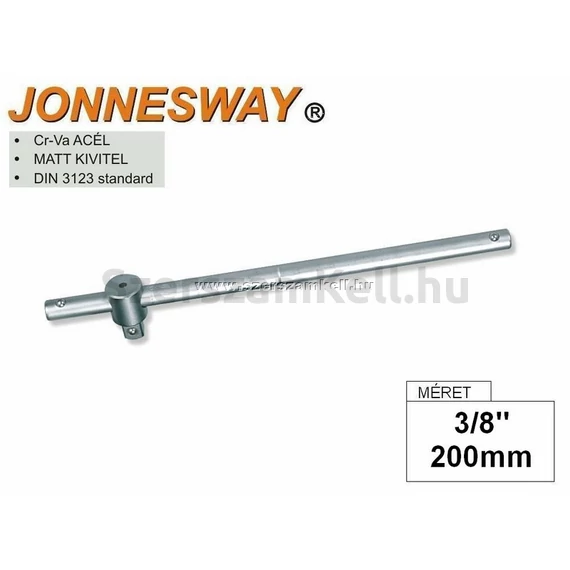 Jonnesway T-hajtószár 3/8" 200mm