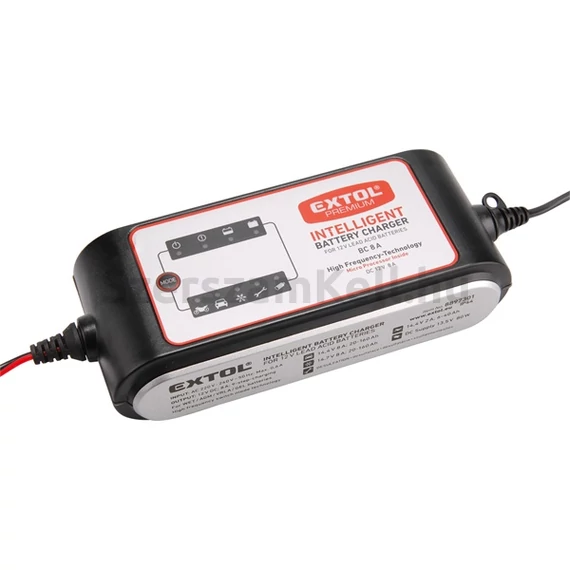 Extol akku töltő mikroprocesszoros, 12V