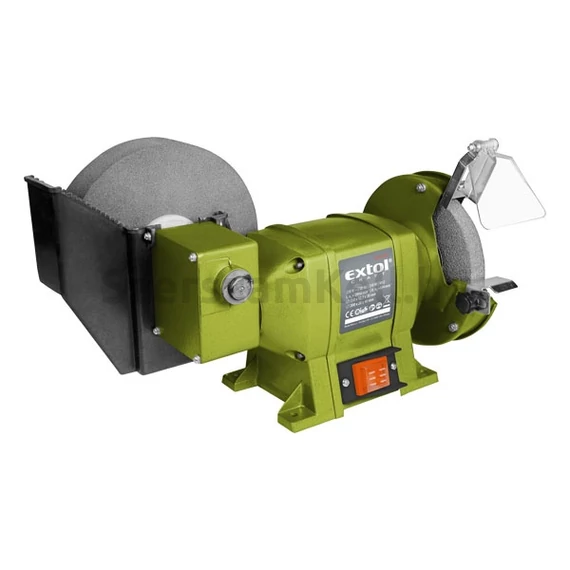 Extol kettős köszörűgép 250W, vizes/száraz:200mmx20x40/150x12,7x20mm, 134/2950 ford/perc, 8,5kg