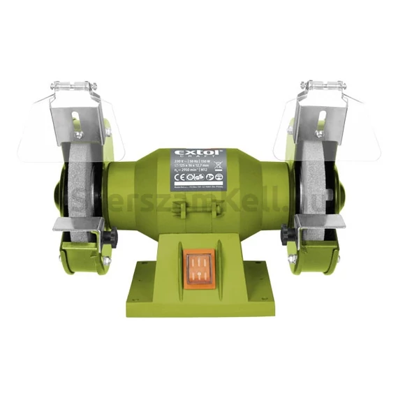 Extol kettős köszörűgép 150W,száraz,125x12,7x16mm, 2950 ford/perc, P36, P80, 6kg