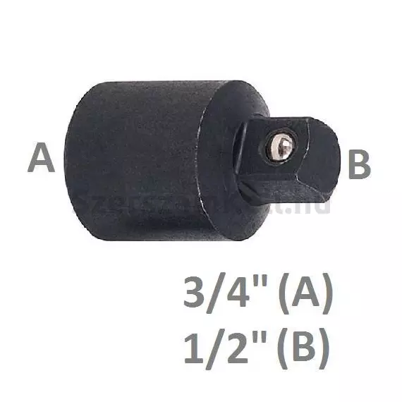 Genius Gépi Dugókulcs Adapter/átalakító 3/4&quot; -&gt; 1/2&quot;