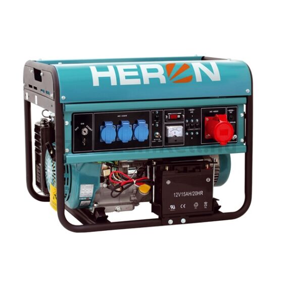 Heron benzinmotoros áramfejlesztő, max 6800 VA, háromfázisú (EGM-68 AVR-3E), önindítós